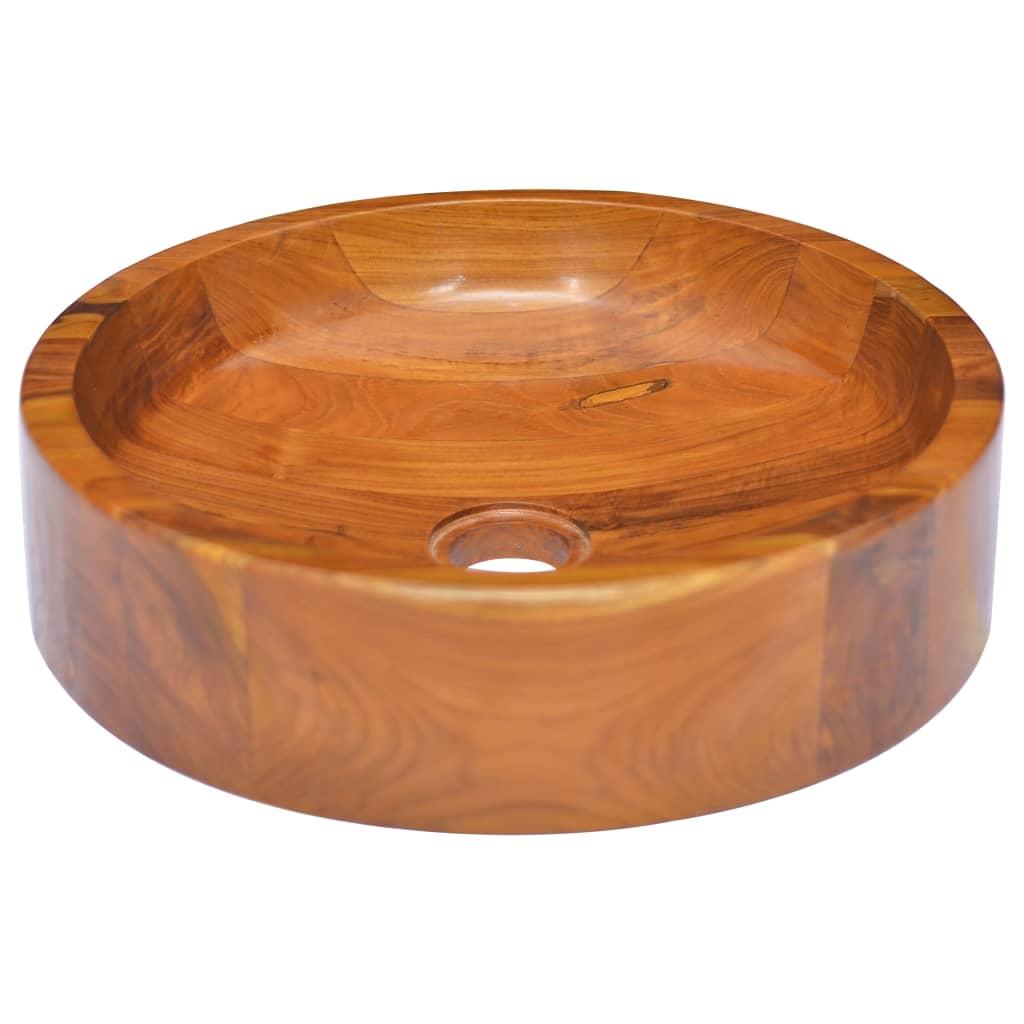 Lavabo in Legno Massello di Teak Φ40x10 cm 326159