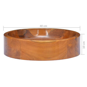 Lavabo in Legno Massello di Teak Φ40x10 cm 326159