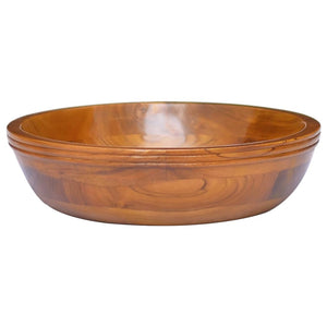 Lavabo in Legno Massello di Teak Φ40x10 cm cod mxl 54209