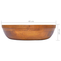 Lavabo in Legno Massello di Teak Φ40x10 cm cod mxl 54209