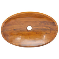 Lavabo in Legno Massello di Teak 60x40x10 cm 326162