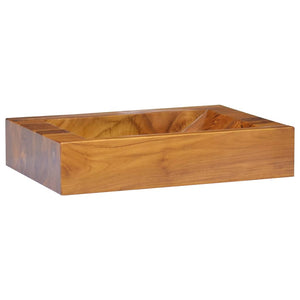 Lavabo in Legno Massello di Teak 50x35x10 cm 326163