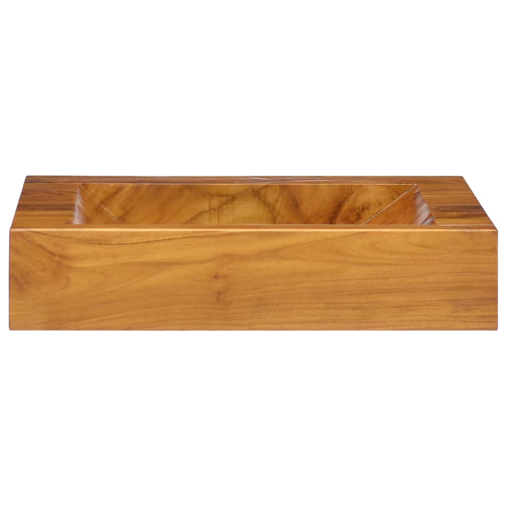 Lavabo in Legno Massello di Teak 50x35x10 cm 326163