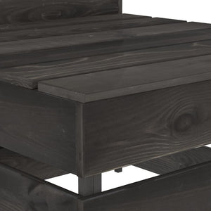 Divano Centrale Giardino su Pallet Legno Pino Impregnato Grigio cod mxl 75061