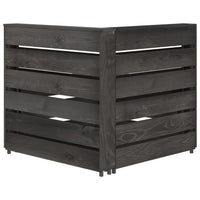 Divano Angolare da Giardino su Pallet in Pino Impregnato Grigio cod mxl 77881