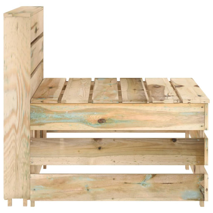 Divano Centrale da Giardino su Pallet Legno di Pino Impregnato cod mxl 76733