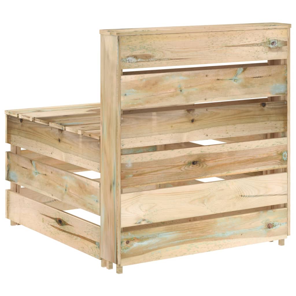 Divano Centrale da Giardino su Pallet Legno di Pino Impregnato cod mxl 76733