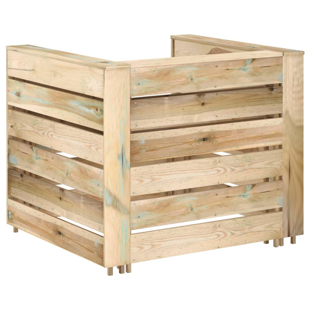 Set Divani da Giardino su Pallet 2 pz Legno di Pino Impregnato 316204