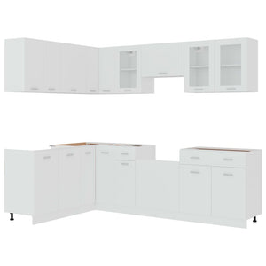 Set Armadi da Cucina 11 pz Bianco in Truciolato 3067664