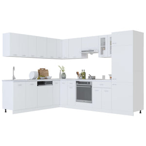 Set Armadi da Cucina 14 pz Bianco in Truciolato 3067666