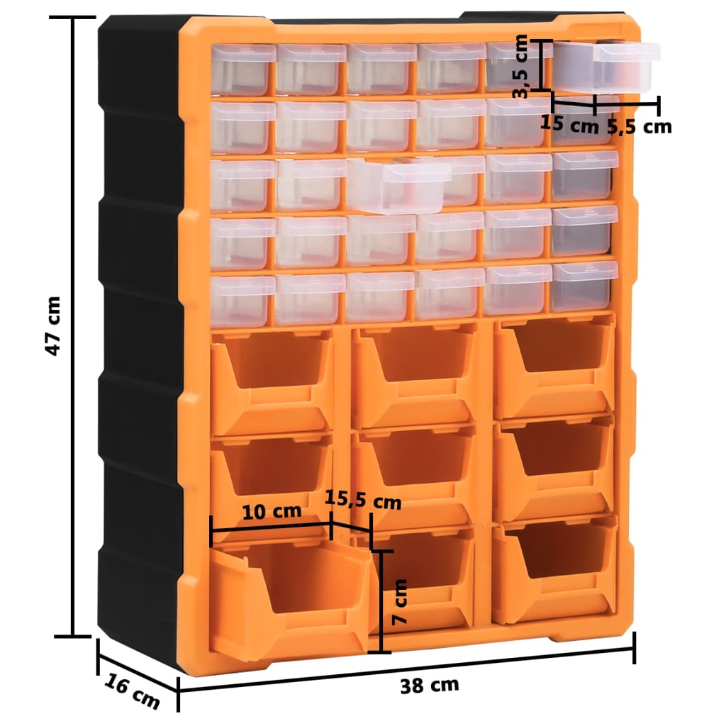 Mobile Contenitore con 39 Cassetti 38x16x47 cm cod 9992