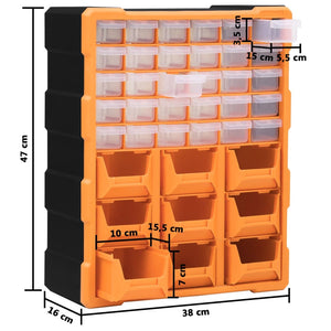 Mobile Contenitore con 39 Cassetti 38x16x47 cm cod 9992