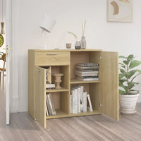 Credenza Rovere Sonoma 80x36x75 cm in Truciolato