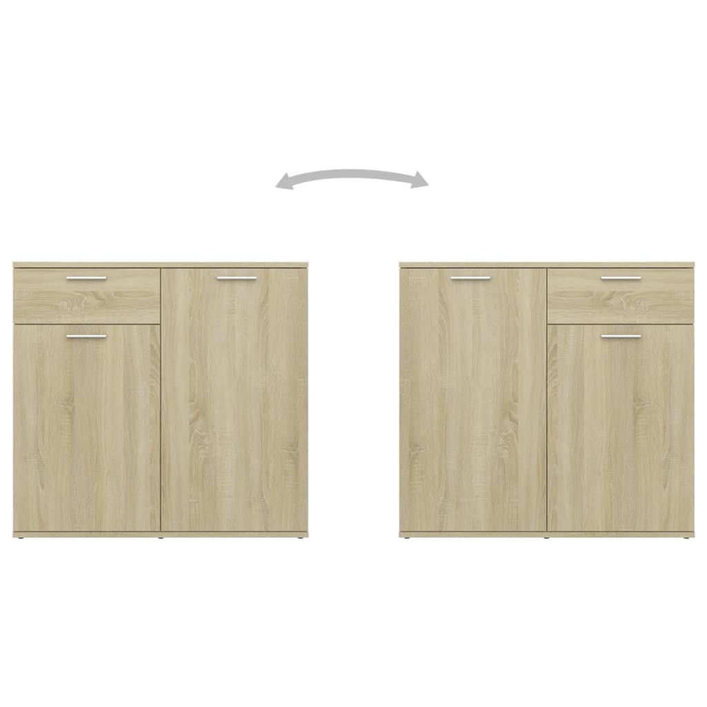 Credenza Rovere Sonoma 80x36x75 cm in Truciolato