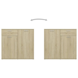 Credenza Rovere Sonoma 80x36x75 cm in Truciolato