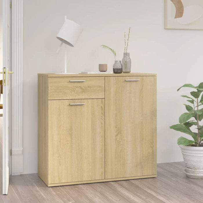 Credenza Rovere Sonoma 80x36x75 cm in Truciolato