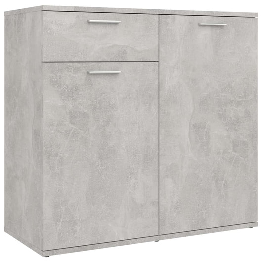 Credenza Grigio Cemento 80x36x75 cm in Truciolato