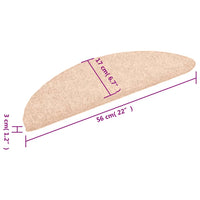 Tappetini Adesivi per Scale 5 pz 56x17x3 cm Marroni Agugliati cod mxl 72666