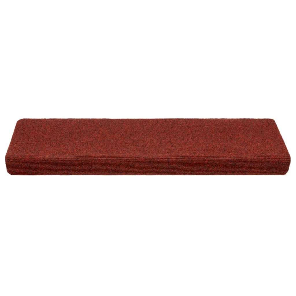 Tappetini per Scale 5 pz Bordeaux 65x21x4 cm Tessuto Agugliato 149730