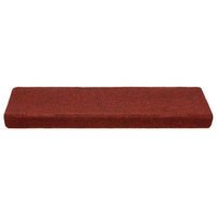 Tappetini per Scale 5 pz Bordeaux 65x21x4 cm Tessuto Agugliato 149730