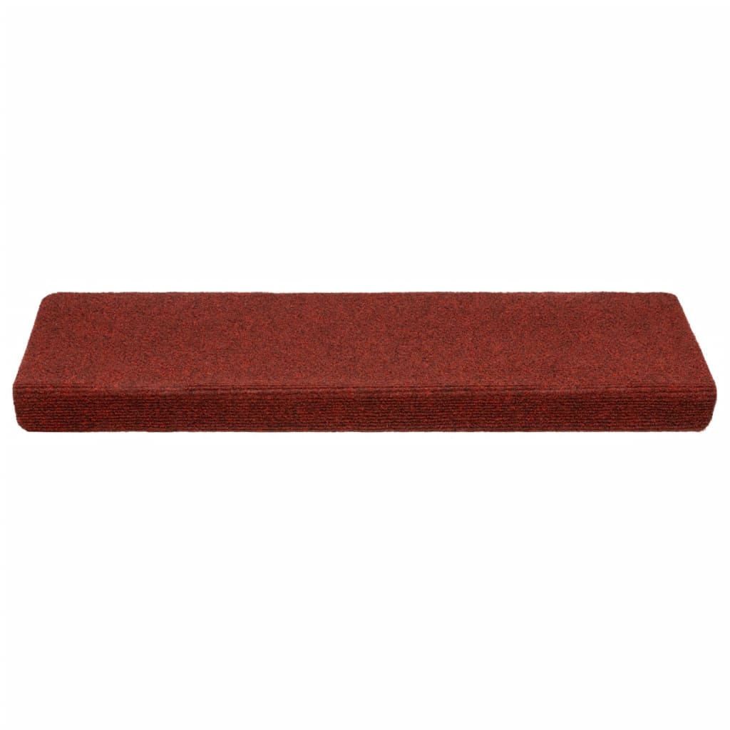 Tappetini per Scale Tessuto Agugliato 10 pz 65x25 cm Bordeaux cod mxl 58006