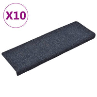 Tappetini per Scale 10 pz Antracite 65x25 cm Tessuto Agugliato cod mxl 55927