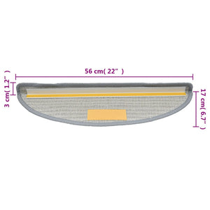 Tappetini per Scale 10 pz 56x20 cm Grigio cod mxl 68383