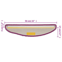 Tappetini per Scale 5 pz 56x17x3 cm Viola 149792