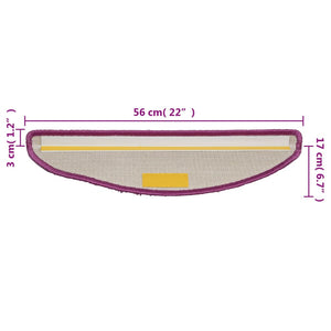 Tappetini per Scale 5 pz 56x17x3 cm Viola 149792