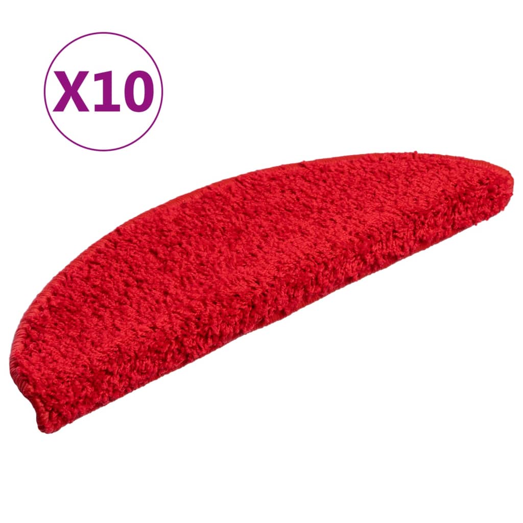 Tappetini per Scale 10 pz 56x20 cm Rosso cod mxl 56081