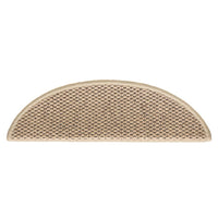 Tappeti Autoadesivi Scale Aspetto Sisal 15 pz 56x17x3 cm Sabbia 326867