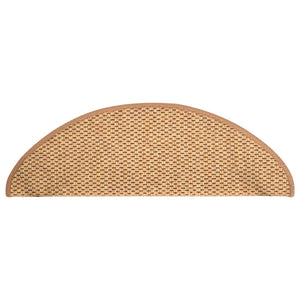 Tappeti Autoadesivi Scale Aspetto Sisal 15pz 65x25 cm Arancione cod mxl 69888