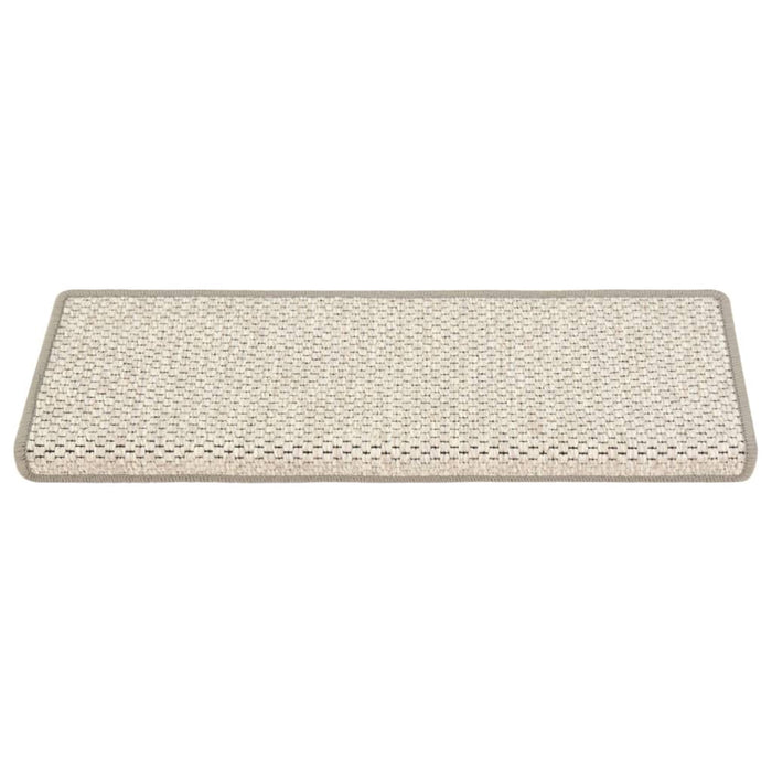 Tappeti Autoadesivi Scale Aspetto Sisal 15 pz 65x21x4 cm Beige 326882