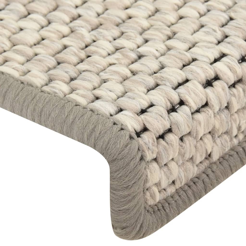 Tappeti Autoadesivi Scale Aspetto Sisal 15 pz 65x21x4 cm Beige 326882