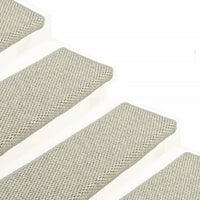 Tappeti Autoadesivi Scale Aspetto Sisal 15 pz 65x25cm Grigi cod mxl 73704