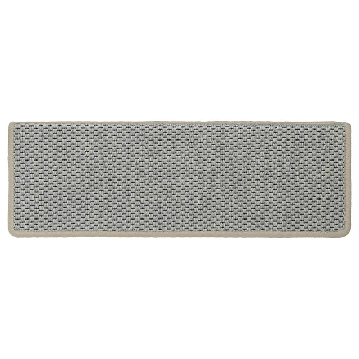 Tappeti Autoadesivi Scale Aspetto Sisal 15 pz 65x21x4 cm Grigi 326887