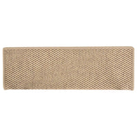 Tappeti Autoadesivi Scale Aspetto Sisal 15 pz 65x21x4 cm Sabbia 326891