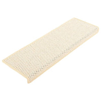 Tappeti Autoadesivi Scale Aspetto Sisal 15 pz 65x21x4 cm Crema 326893