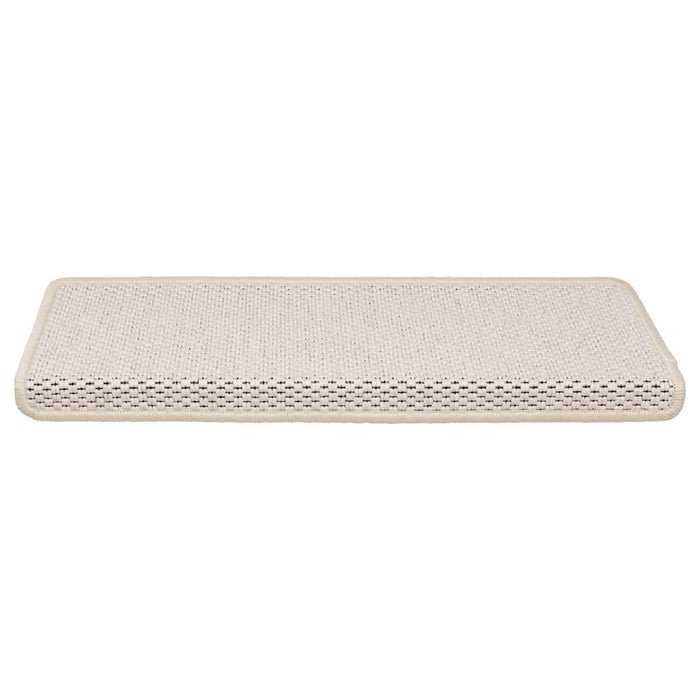 Tappeti Autoadesivi Scale Aspetto Sisal 15 pz 65x21x4 cm Crema 326893