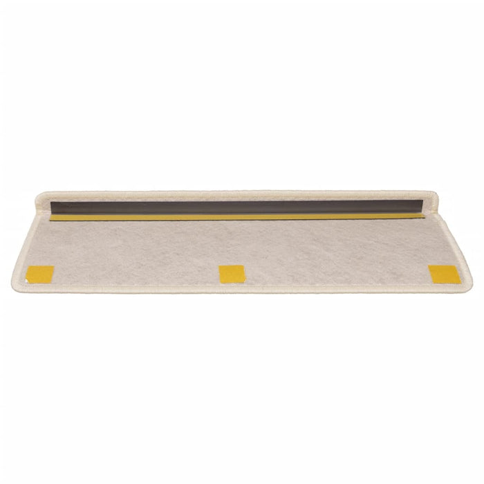 Tappeti Autoadesivi Scale Aspetto Sisal 15 pz 65x21x4 cm Crema 326893