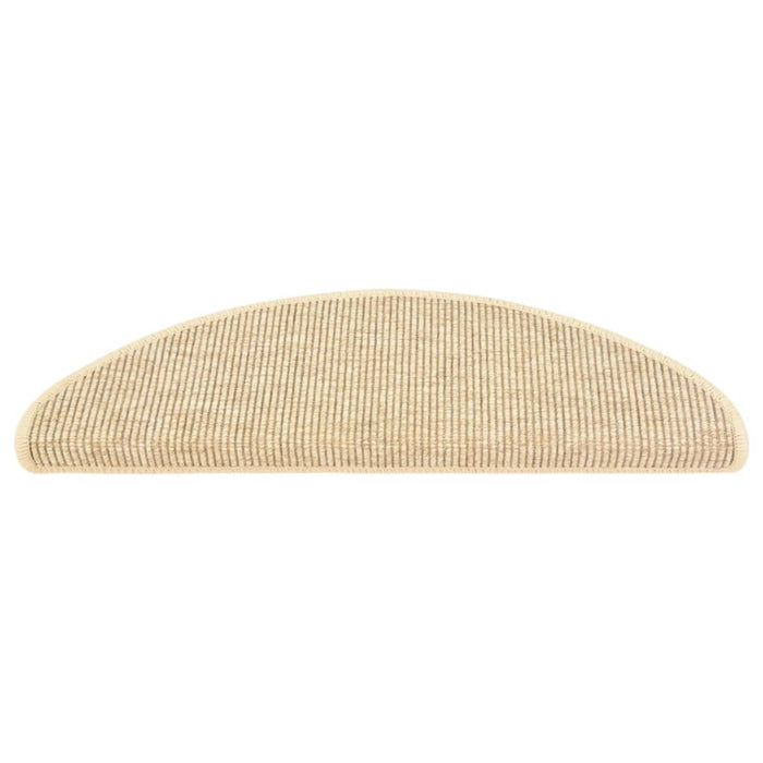 Tappeti Autoadesivi Scale Aspetto Sisal 15 pz 65x21x4 cm Beige 326903