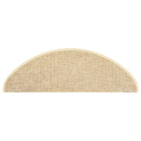 Tappeti Autoadesivi Scale Aspetto Sisal 15 pz 65x21x4 cm Beige 326903