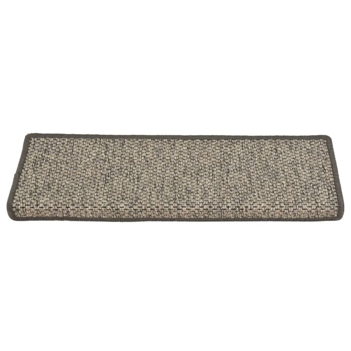 Tappetini Autoadesivi per Scale 15 pz 65x21x4 cm Grigi e Beige 326906