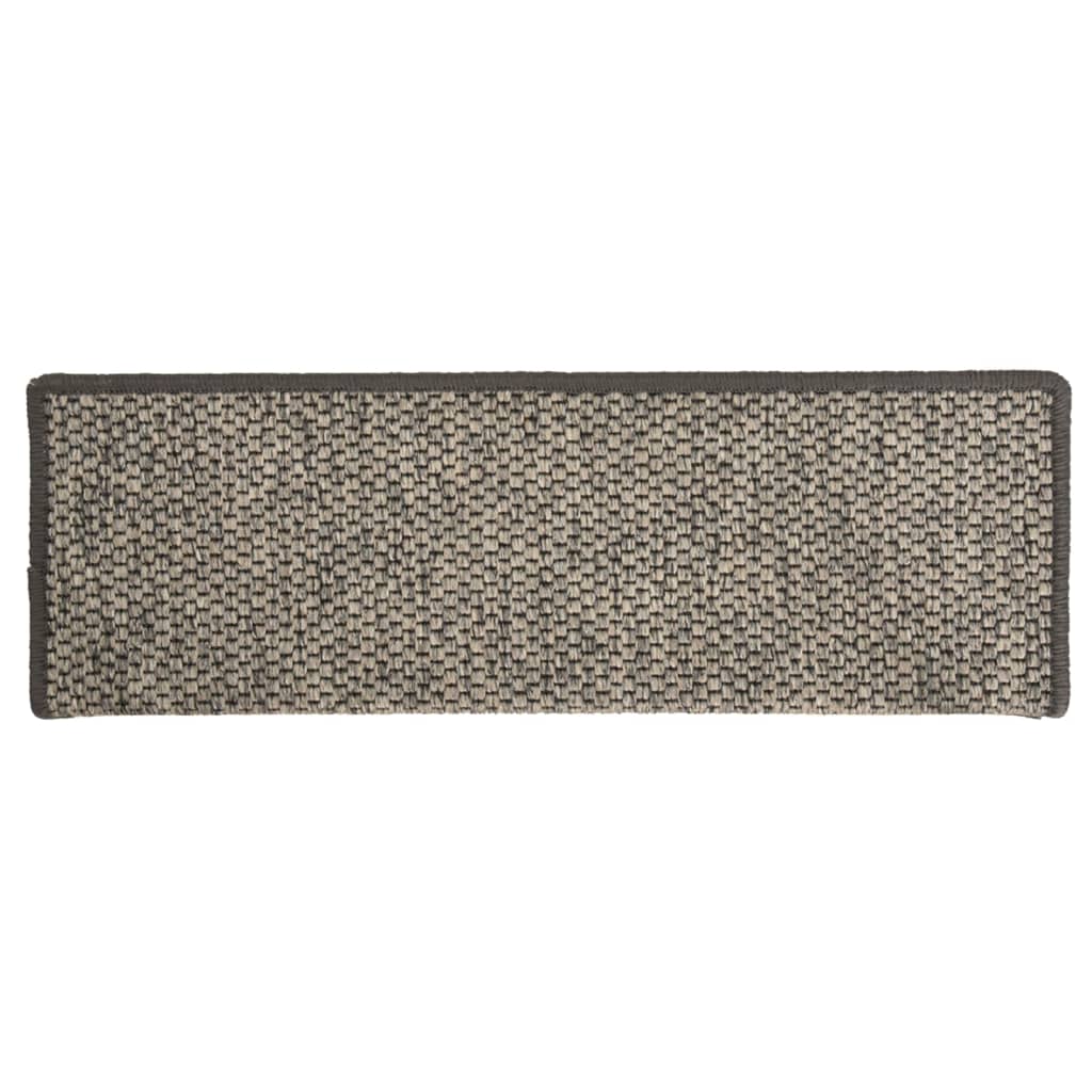 Tappetini Autoadesivi per Scale 15 pz 65x21x4 cm Grigi e Beige 326906