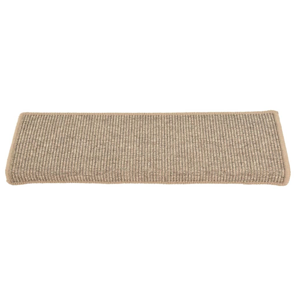 Tappetini Autoadesivi per Scale 15 pz Beige Scuro 65x25 cm cod mxl 76352