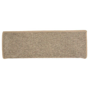 Tappetini Autoadesivi per Scale 15 pz Beige Scuro 65x25 cm cod mxl 76352