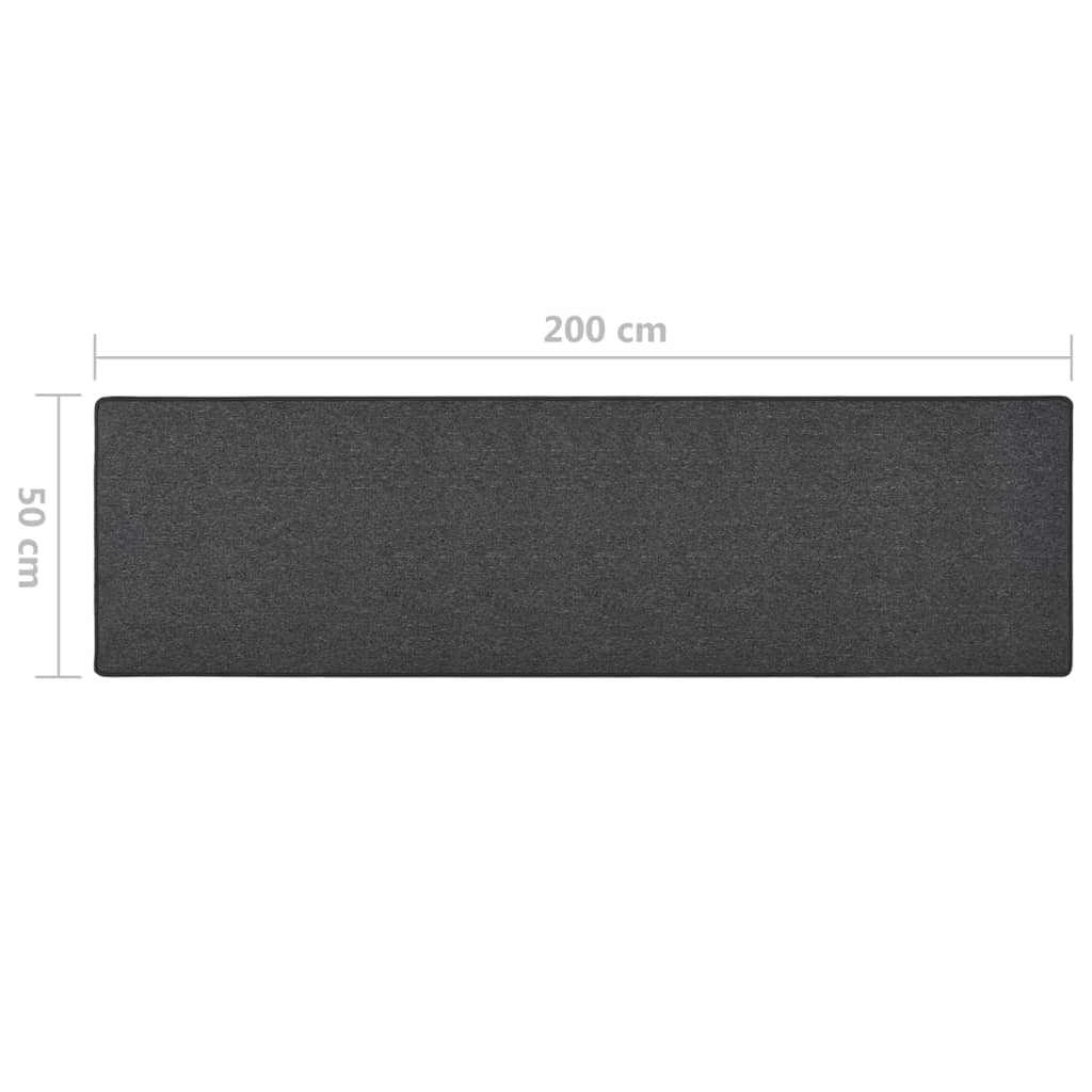 Tappeto Corsia Antracite 50x200 cm 326960