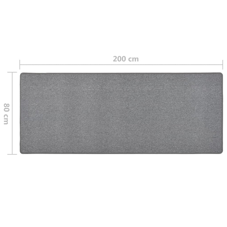 Tappeto Corsia Grigio Scuro 80x200 cm 326974