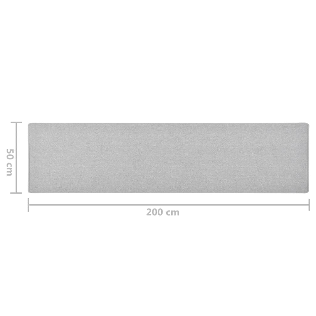 Tappeto Corsia Grigio Chiaro 50x200 cm 326990