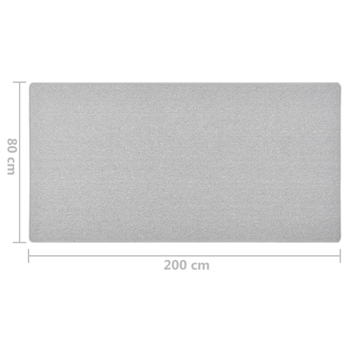 Tappeto Corsia Grigio Chiaro 80x200 cm 326994